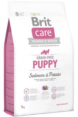 Brit Care Puppy Somon ve Patatesli Tahılsız Yavru Köpek Maması 3kg - 1