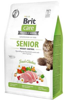 Brit Care Senior Kilo Kontrolü İçin Tahılsız Tavuklu Yaşlı Kedi Maması 2kg - 1