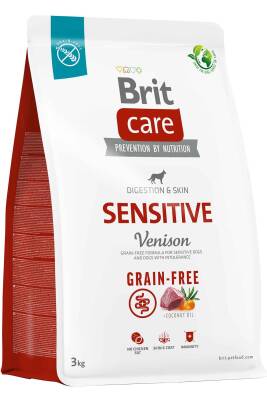 Brit Care Sensitive Digestion & Skin Geyik Etli Tahılsız Yetişkin Köpek Maması 3kg - 1