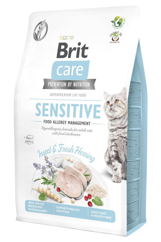 Brit Care Sensitive Böcek Proteinli Tahılsız Yetişkin Kedi Maması 2kg - 1