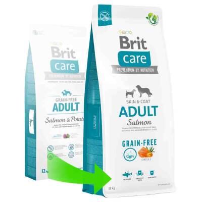 Brit Care Skin & Coat Somonlu Tahılsız Yetişkin Köpek Maması 12kg - 1