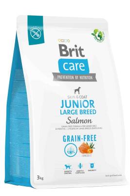 Brit Care Skin&Coat Junior Tahılsız Somonlu Büyük Irk Yavru Köpek Maması 3kg - 1