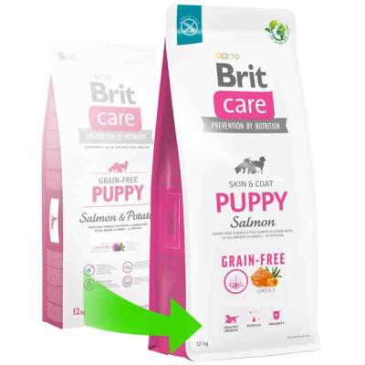 Brit Care Skin&Coat Tahılsız Somonlu Yavru Köpek Maması 12kg - 1