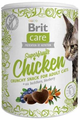 Brit Care Snack Superfruits Tavuklu ve Yabanmersinli Kedi Ödül Maması 100gr - 1