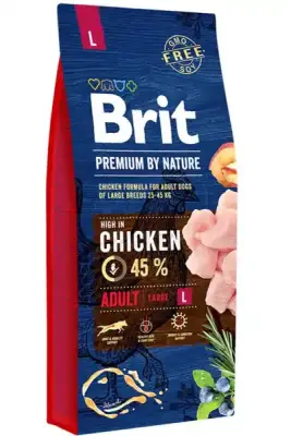 Brit Premium by Nature Adult Tavuklu Büyük Irk Yetişkin Köpek Maması 15kg - 1