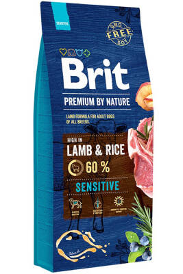 Brit Premium by Nature Kuzu Etli Ve Pirinçli Hassas Yetişkin Köpek Maması 15kg - 1