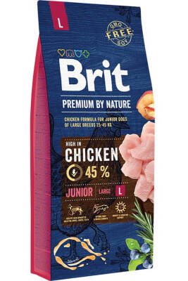 Brit Premium by Nature Tavuklu Büyük Irk Yavru Köpek Maması 15kg - 1