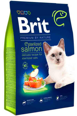 Brit Premium Somonlu Kısırlaştırılmış Kedi Maması 8kg - 1