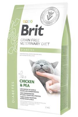 Brit Veterinary Diet Diabetes Diyabet Hastalığı olan Kediler için Tahılsız Kedi Maması 2kg - 1