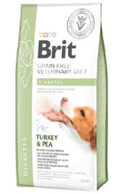 Brit Veterinary Diet Diyabet Hastalığı Olan Köpekler için Tahılsız Köpek Maması 12kg - 1