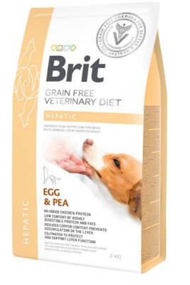 Brit Veterinary Diet Hepatic Karaciğer Yetmezliği olan Köpekler için Tahılsız Köpek Maması 2KG - 1