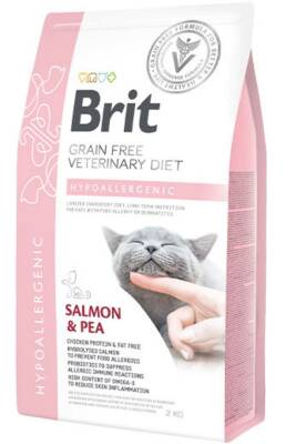 Brit Veterinary Diet Hipoalerjenik Cilt Sağlığı Destekleyici Tahılsız Kedi Maması 2KG - 1