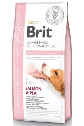 Brit Veterinary Diet Hypo-Allergenic Cilt Sağlığı Destekleyici Somonlu Tahılsız Köpek Maması 12kg - 1