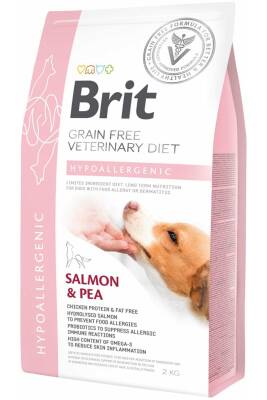 Brit Veterinary Diet Hypo-Allergenic Cilt Sağlığı Destekleyici Somonlu Tahılsız Köpek Maması 2kg - 1