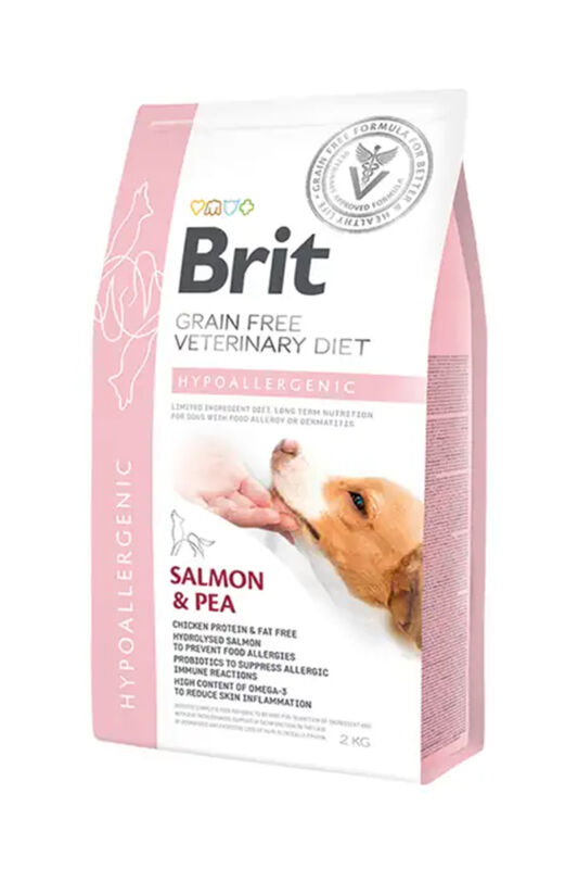 Brit Veterinary Diet Hypo-Allergenic Cilt Sağlığı Destekleyici Somonlu Tahılsız Köpek Maması 2kg - 1