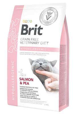 Brit Veterinary Diet Hypoallergenic Tahılsız Somonlu Kedi Maması 2kg - 1