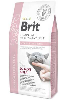 Brit Veterinary Diet Hypoallergenic Tahılsız Somonlu Kedi Maması 5kg - 1