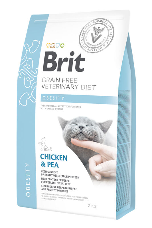 Brit Veterinary Diet Obesity Kilo Kontrolü İçin Tahılsız Kedi Maması 2KG - 1