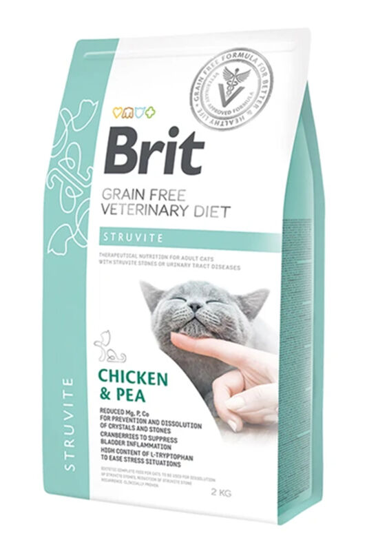 Brit Veterinary Diet Struvite İdrar Yolu Sağlığı Destekleyici Tahılsız Kedi Maması 2KG - 1