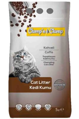 Clump'n&Clump Kahveli Kedi Kumu 5lt - 1