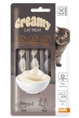 Creamy Morina Balıklı Biftekli Kedi Ödülü 4x15gr - 1