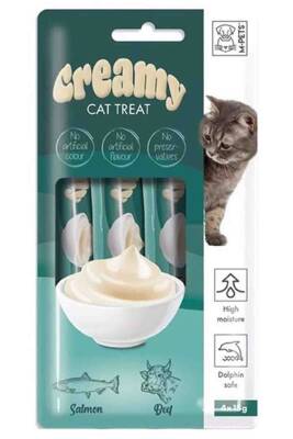 Creamy Somon Balıklı Biftekli Kedi Ödülü 4x15gr - 1