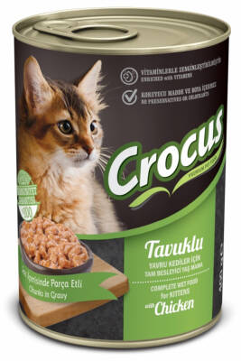 Crocus Kitten Tavuk Etli Sos İçinde Parça Etli Yavru Kedi Konservesi 400 Gram - 1