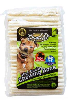 Doglife Burgu Çubuk Köpek Ödül Kemiği Beyaz 5-6gr 100lü - 1