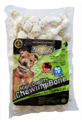 Doglife Düğümlü Köpek Ödül Kemiği Beyaz 18-20gr 50li - 1