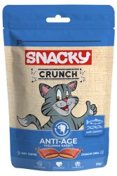 Snacky Crunch Anti-Age Yaşlanma Karşıtı Somonlu Kedi Ödül Maması 60gr - 1