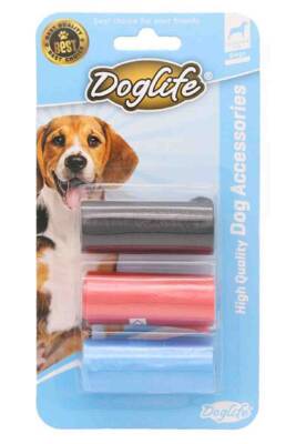 Doglife Renkli Dışkı Toplama Poşeti 3lü - 1