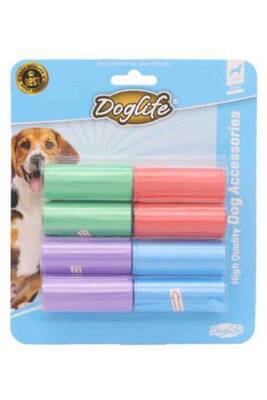 Doglife Renkli Dışkı Toplama Poşeti 8li - 1