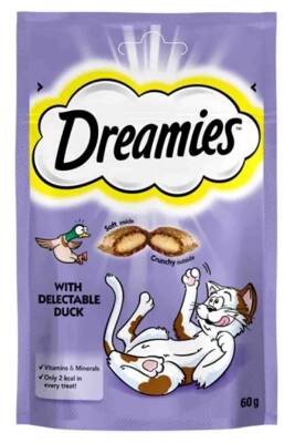 Dreamies İç Dolgulu Ördekli Kedi Ödül Bisküvisi 60gr - 1