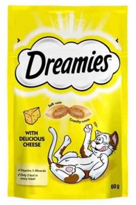 Dreamies İç Dolgulu Peynirli Kedi Ödül Bisküvisi 60gr - 1