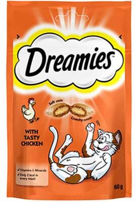 Dreamies İçi Dolgulu Tavuklu Kıtır Kedi Ödül Maması 60gr - 1