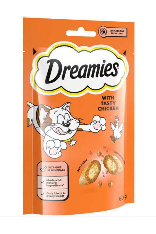 Dreamies İçi Dolgulu Tavuklu Kıtır Kedi Ödülü 60 Gr - 1