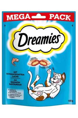 Dreamies Mega Pack İç Dolgulu Somonlu Kedi Ödül Bisküvisi 180gr - 1