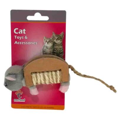 Eastland Peluş Hışırtılı Fare Kedi Oyuncağı 10x6cm - 1