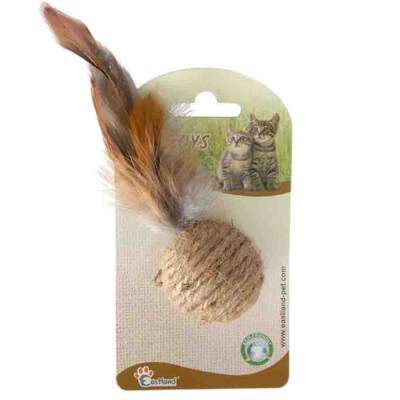 Eastland Tüylü Top Kedi Oyuncağı 4cm - 1