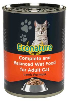 Econature Kuzu Etli Yetişkin Kedi Konservesi 400gr - 1