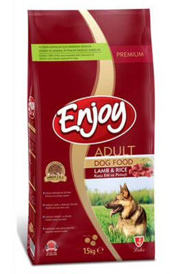 Enjoy Kuzu Etli Pirinçli Yetişkin Köpek Maması 15kg +1kg - 1