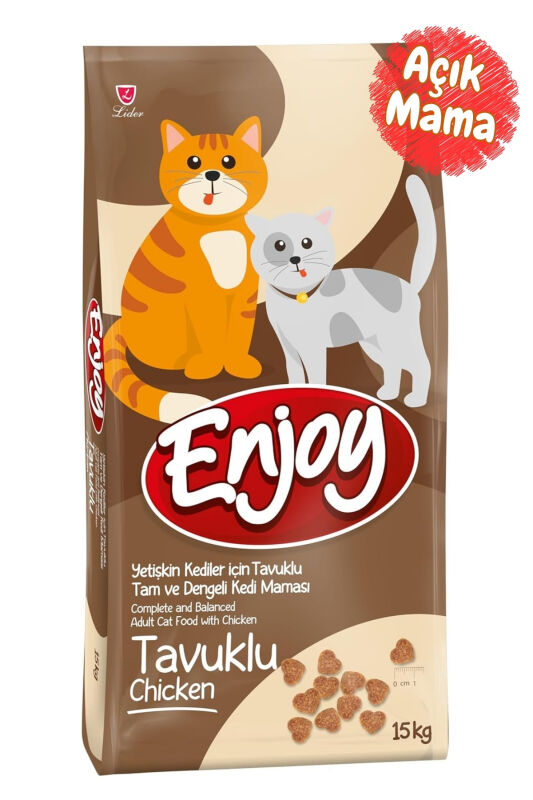 Enjoy Tavuklu Yetişkin Kedi Maması 1 kg - Açık Mama - 1