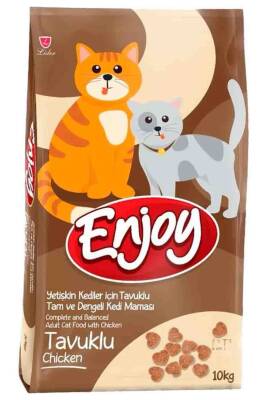 Enjoy Tavuklu Yetişkin Kedi Maması 10 Kg - 1