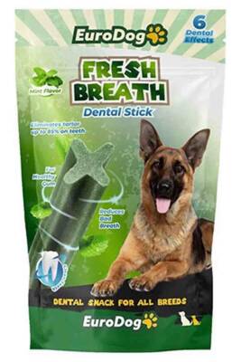 EuroDog Fresh Breath Naneli Çubuk Köpek Ödül Maması 100gr(6lı) - 1