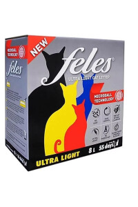 Feles Active Carbon Topaklanan Kedi Kumu 8 Lt - FELES