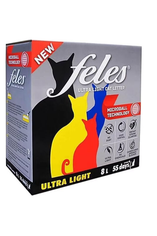 Feles Active Carbon Topaklanan Kedi Kumu 8 Lt - 1