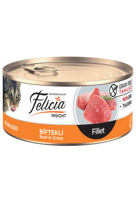 Felicia Biftekli Yetişkin Kısırlaştırılmış Fileto Kedi Konservesi 85gr - 1