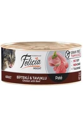 Felicia Tahılsız Biftekli Tavuklu Kıyılmış Kedi Konservesi 85gr - 1