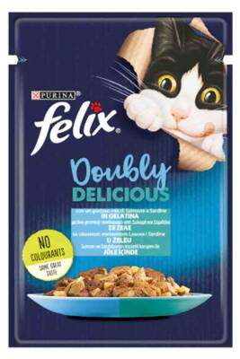 Felix Çifte Lezzet Somonlu ve Sardalyalı Kedi Konservesi 85gr - 1