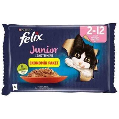 Felix Multipack Sığır ve Tavuk Etli Yavru Kedi Konservesi 4x85gr - 1